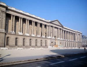 Kilátás a Palais du Louvre-ra és az oszlopcsarnokokra. Készítette: Claude Perrault építész (1613-1688) alkotó: Claude Perrault