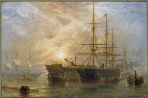 Őfelsége csapathajói üzleteket fogadnak Portsmouthban, Ha