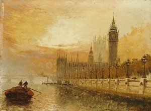 Kilátás a Westminsterre a Temzéről