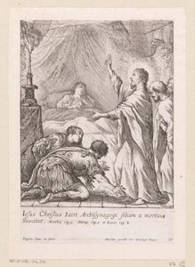 Krisztus felneveli Jairus lányát Miracula Domini Nostri Jesu Christi (sorozat címe) Krisztus csodái (sorozat címe) alkotó: Claude Vignon
