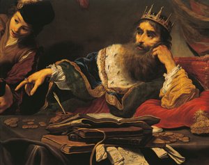 Claude Vignon (1593-1670) Kroiszusz Lydianustól tisztelegve, olaj, vászon alkotó: Claude Vignon