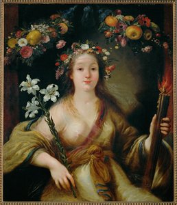 Flora ... (festmény vászonra) alkotó: Claude Vignon