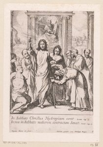 A sánta férfi és a görbe nő gyógyítása szombaton Miracula Domini Nostri Jesu Christi (sorozat címe) Krisztus csodái (sorozat címe)
