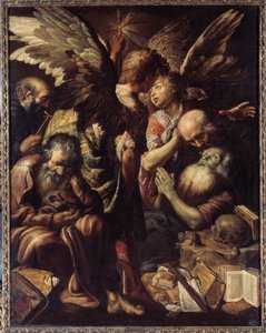 Szent Antal (Nagy Szent Antal, 250/51-356) (vagy Remete Szent Antal vagy Apát Szent Antal) halála. Claude Vignon (1593-1670) festménye (vanite) alkotó: Claude Vignon