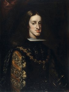 II. Károly spanyol (1661-1700) portréja – Claudio Coello (1642-1693) festménye, olaj, vászon