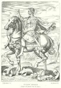 Julius Caesar, római katona és politikus (metszet) alkotó: Claudius Popelin