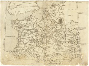1507 Franciaország ptolemaioszi térképe alkotó: Claudius Ptolemy