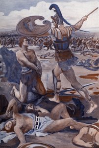 Patrocles halála: Hector megöli Patroklest. Clement Gontier (1876-1918) illusztrációja Homere „The Ilias” (Omero) című művéhez. Paris, Henri Laurens