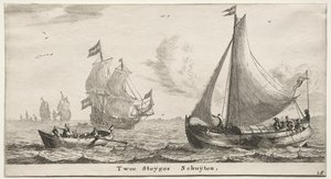Különféle hajók és Amszterdam kilátásai (Verscheÿde Ships és Gesichten van Amstelredam), II. rész: Két mólóhajók