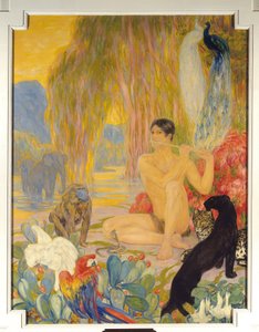Clementine Helene (Clementine-Helene) Dufau (1869-1937) állattani festménye 20. századi Párizs. A Sorbonne