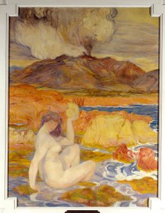 Helene Dufau geológiai festménye (1869-1939) 20. századi Párizs.