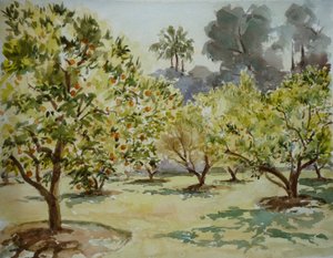 Mamounia, Narancsliget, 2000 (akvarell)