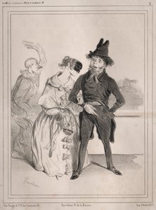 Karneváli pochades: Ez egyedülálló! azt mondja, hogy Philibert Désormeaux vagyok, 1842.