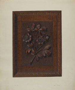 Faragott fa panel