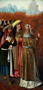 Mózes elválasztotta a Vörös-tenger vizeit, Colijn de Coternek tulajdonították (1480-1525 körül)