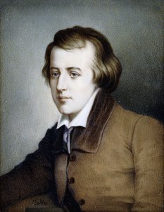 Heinrich Heine félalakos portréja, balra néz, 1820