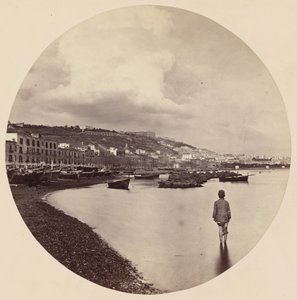 A Chiaia és a Szent Elmo a Mergellina, Nápoly,c. 1863 (fotó)