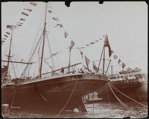 S.S. "Umbria" a dokknál, 1897 körül (f/w fotó)