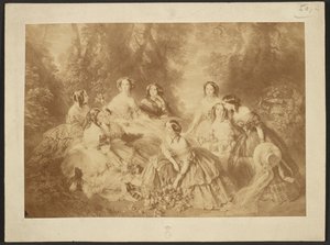 "Eugénia császárné körülvéve udvarhölgyeivel" Franz Xaver Winterhalter alkotása