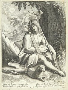 Keresztelő János a sivatagban alkotó: Conrad Goltzius