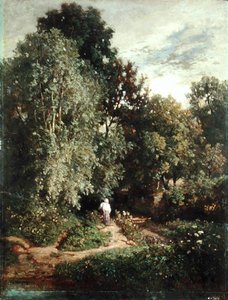 Út egy kis erdőben, 1860-as évek eleje (olaj, vászon) alkotó: Constant Emile Troyon