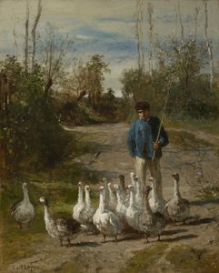 A libapásztor, 1850-55 körül alkotó: Constant Emile Troyon