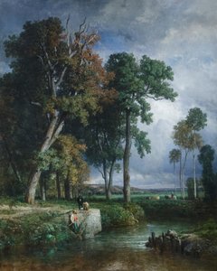 A halászok, 1850 körül (olaj, vászon) alkotó: Constant Emile Troyon