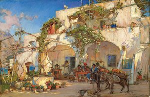 A tavernában (olaj, vászon) alkotó: Constantin Alexandrovich Westchiloff