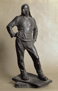 Az antwerpeni kikötő Longshoremanja (bronz szobor
