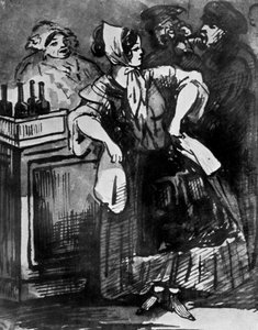Le Comptoir, 19. század, 1930. alkotó: Constantin Guys