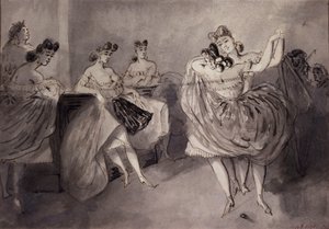Táncjelenet egy bordélyházban, 1865 körül alkotó: Constantin Guys