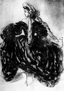 Tanulmány egy nőről, 19. század, 1930. alkotó: Constantin Guys