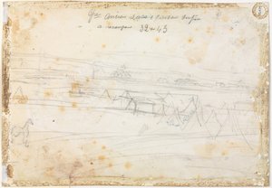 War Camping Scene verso, 19. század. alkotó: Constantin Guys