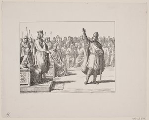 Illusztráció Svend Grundtvighoz, "Marsk Stig: Dán népdal a 13. századból", 1861 alkotó: Constantin Hansen