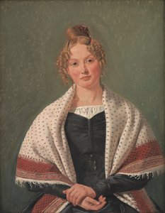 Hanne Wanscher, született Wegener portréja alkotó: Constantin Hansen