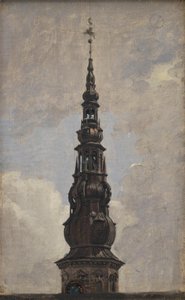 Kronborg várának nagy tornya. Tanulmány alkotó: Constantin Hansen