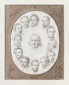 Thorvaldsen honfitársai között 1841 karácsonyestéjén Rómában alkotó: Constantin Hansen
