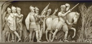 Pizarro Peruba megy A fríz az Egyesült Államok Capitoliumának rotundájában, 1860-1873