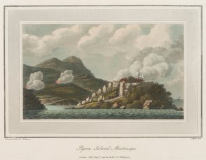 Pigeon Island Martinique-on. Lithográfia (56,6x43,4 cm), készítette Cooper Willyams tiszteletes (1762-1816).