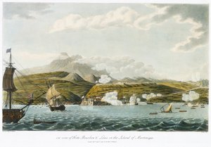 A Bourbon- és a Fort Louis-erőd (Fort Saint Louis) délnyugati nézete Martinique-ban, február 5. - március 22.
