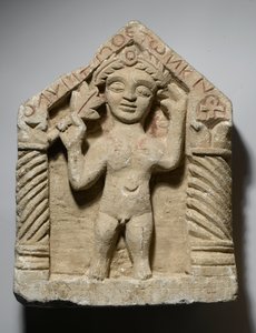 Temetési sztéla férfialakkal, Egyiptomból, 500-600 körül (mészkő)