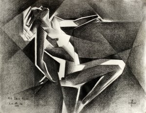 Art Deco táncosnő alkotó: Corné Akkers