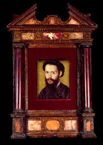 Clement des Marets dit Marot (1496-1544) francia költő portréja. Corneille De Lyon festménye (Corneille de The Hague) (1500/1510-1574) V. 0,12 x 0,10 m. 16. század.