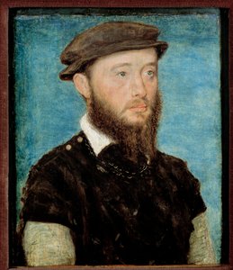 Jean de Bourbon Vendome, Soissons és Enghien gróf portréja (1528-1557) Corneille De Lyon (Corneille de La Haye) fafestménye (1500/1510-1574)