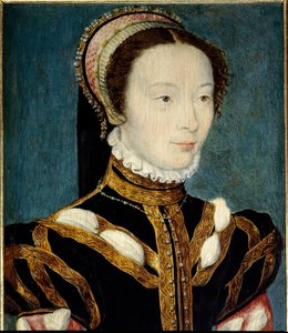 Halluin János vagy Halluyn Joan (született 1530-ban), Medicis Katalin királynő (Caterina de Medici) 1547-től 1557-ig tartó tisztesnőjének portréja. Corneille De Lyon festménye (Corneille de The Hague) (1500/1510-1574) ). Olaj, fa. Mérete: 0,14 x 0,21 m. Ve