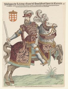 Philip van Lalaing lóháton álló portréja alkotó: Cornelis Anthonisz. (manner of)
