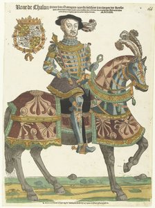 René de Châlon lóháton álló portréja