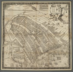Német: Die berühmte Handelsstadt Amsterdam
Holland: De vermaerde koopstadt van Amstelredam alkotó: Cornelis Anthonisz.