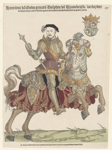 Henrik francia király portréja lovon, 1542-1543