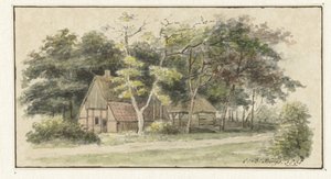 Farm a fák között alkotó: Cornelis Bernardus Buijs